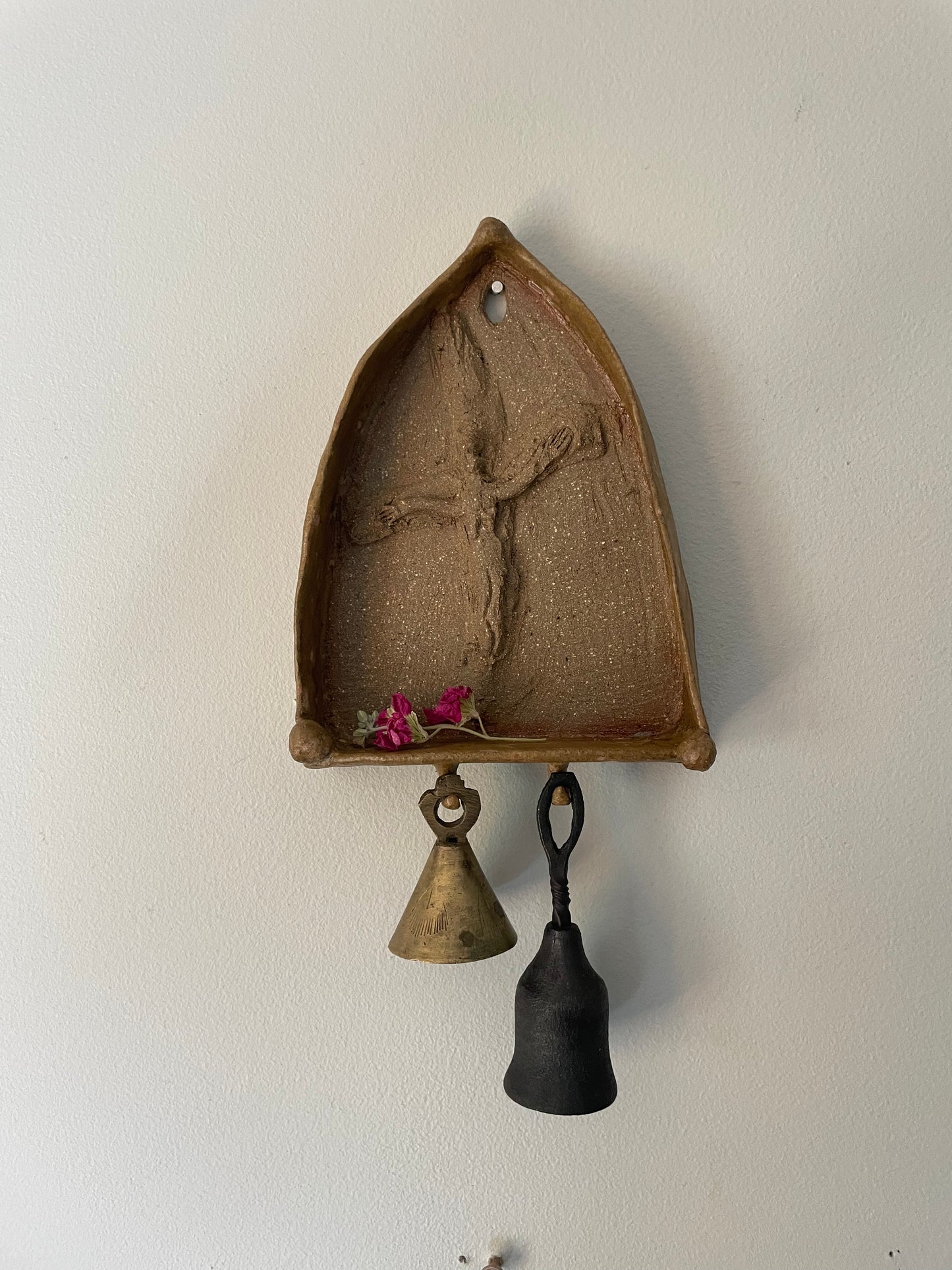 Wall Niche with small hooks for bells or beads