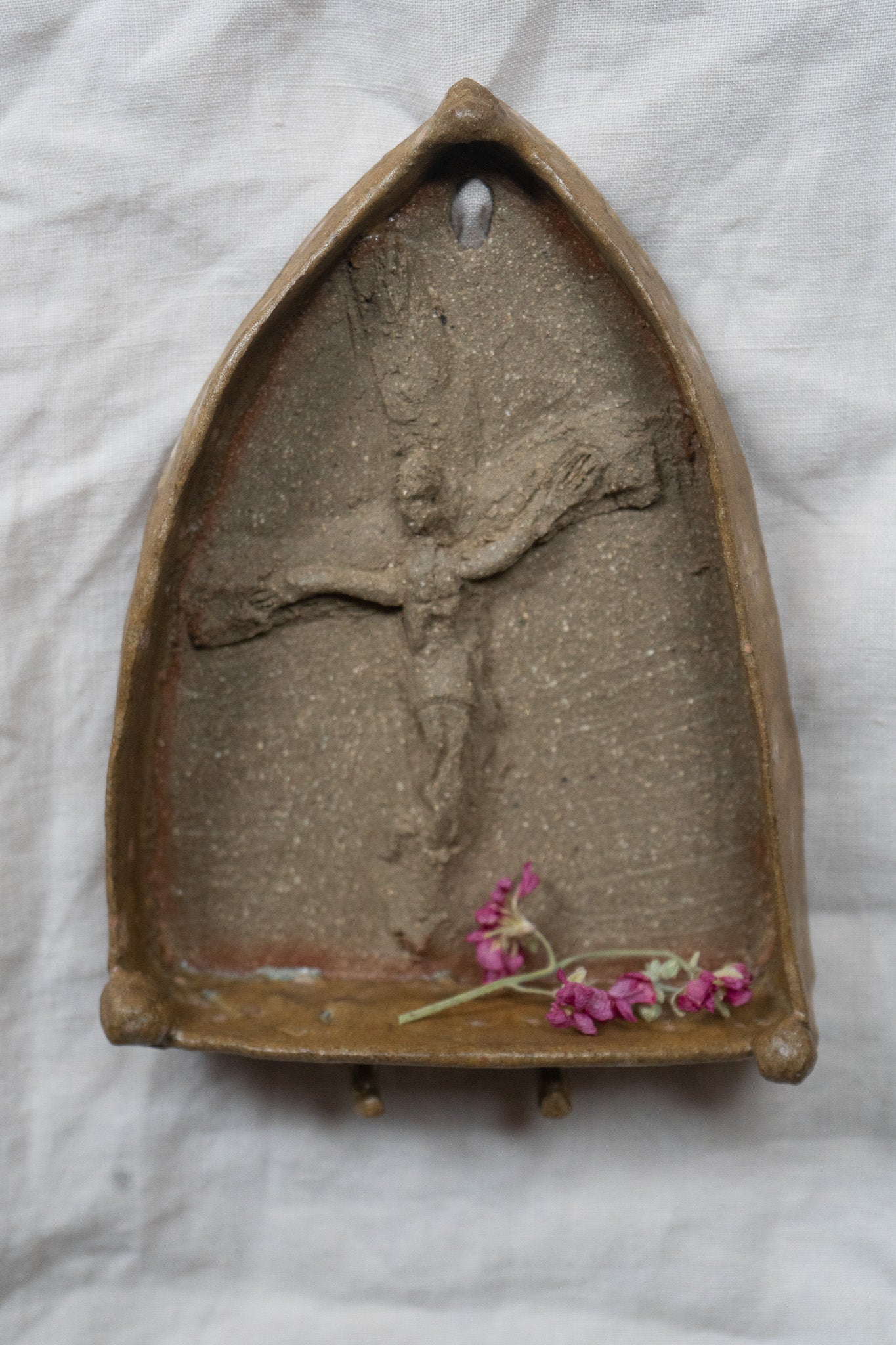 Wall Niche with small hooks for bells or beads